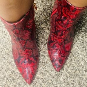 Snake Print Booties
